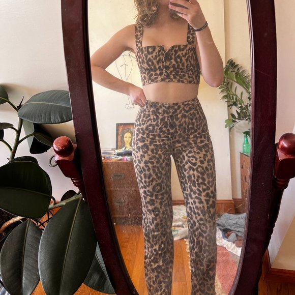 Reformation Pants - Reformation PERFECT leopard print set